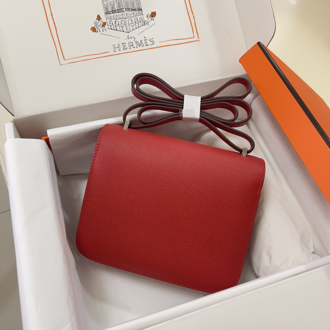 Hermès Constance 19cm large red color