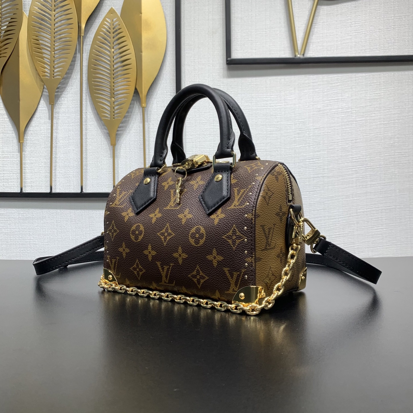 【 M13146 (Steel Clasp) 】LV Speedy Trunk handbag