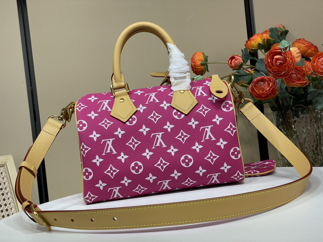【 M11562 Plum Purple 】LV Speedy  P9 BANDOULIÈRE25 handbag