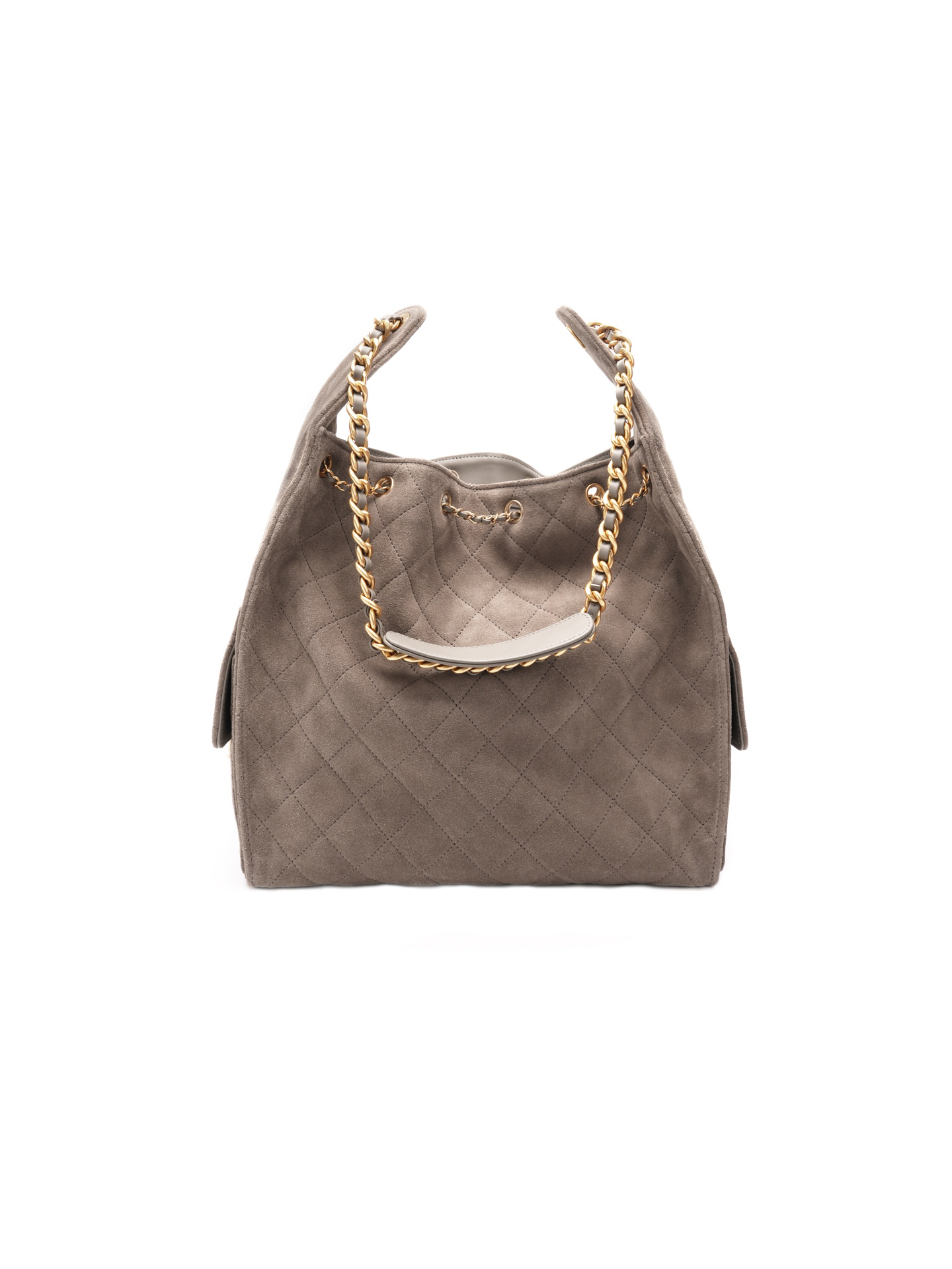 Chanel 25C Suede gray hobo large size