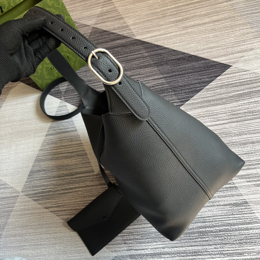 【763103 Black Original Factory Leather】gucci Jackie 1961