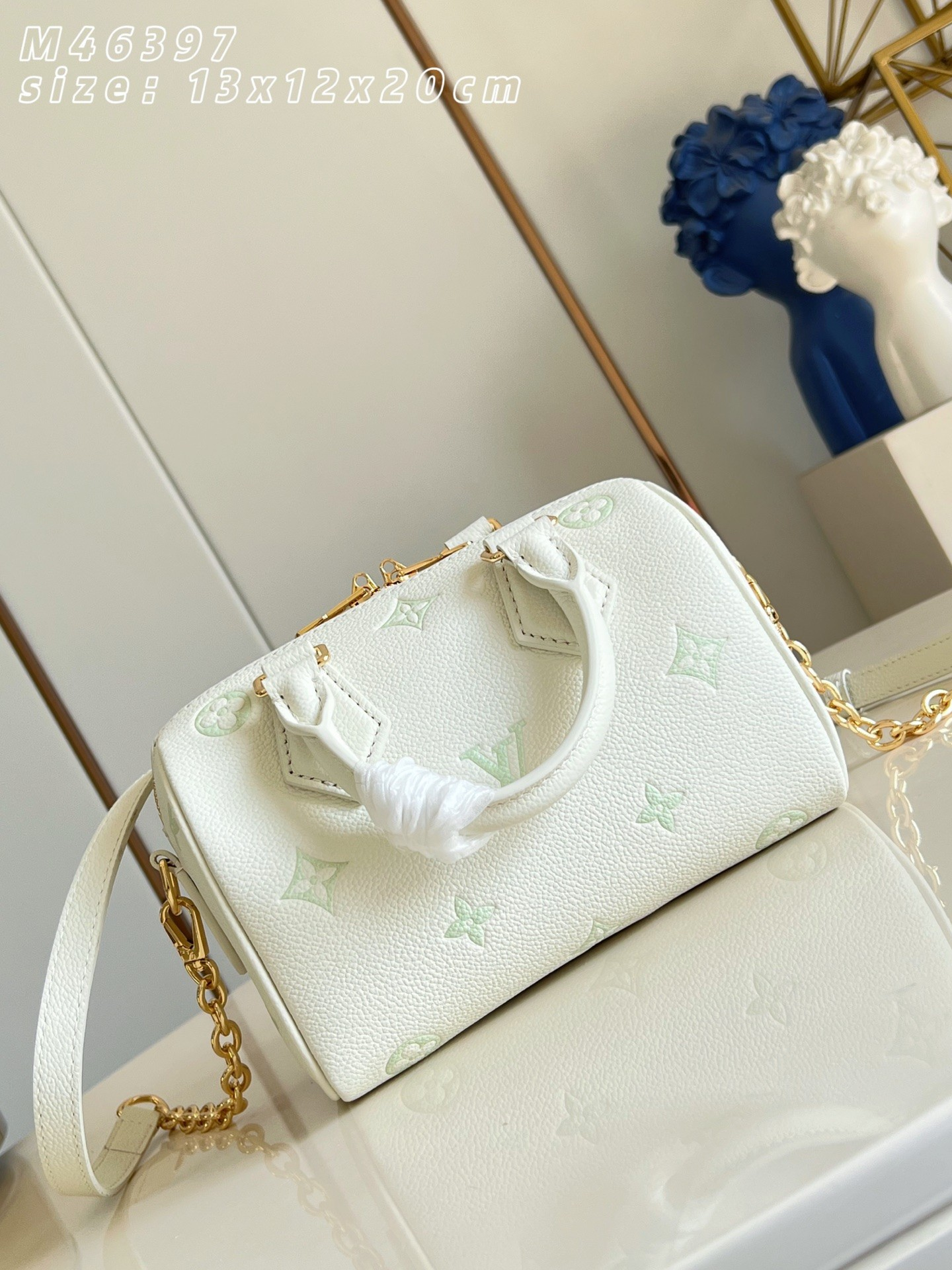 【 M46397 Creamy Silk Green 】 LV Speedy  Bandoulière 20 handbag