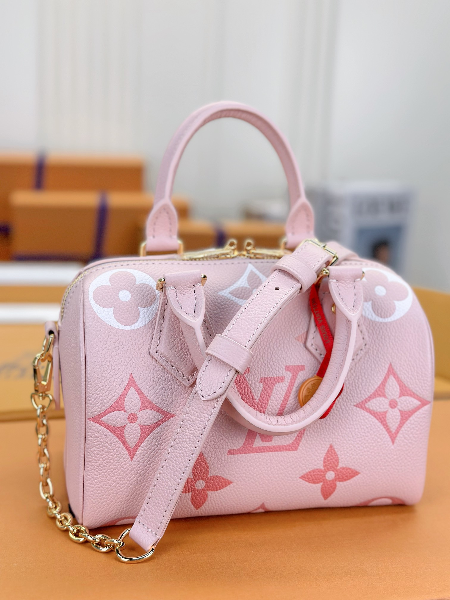 【 M46397 Pink Screen Printing 】LV Speedy Bandoulière 20 handbag