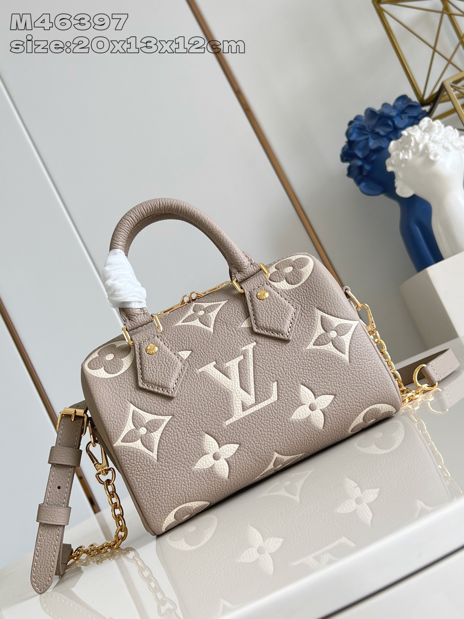 【 M46397 Gray Screen Printing 】LV Speedy Bandoulière 20 handbag