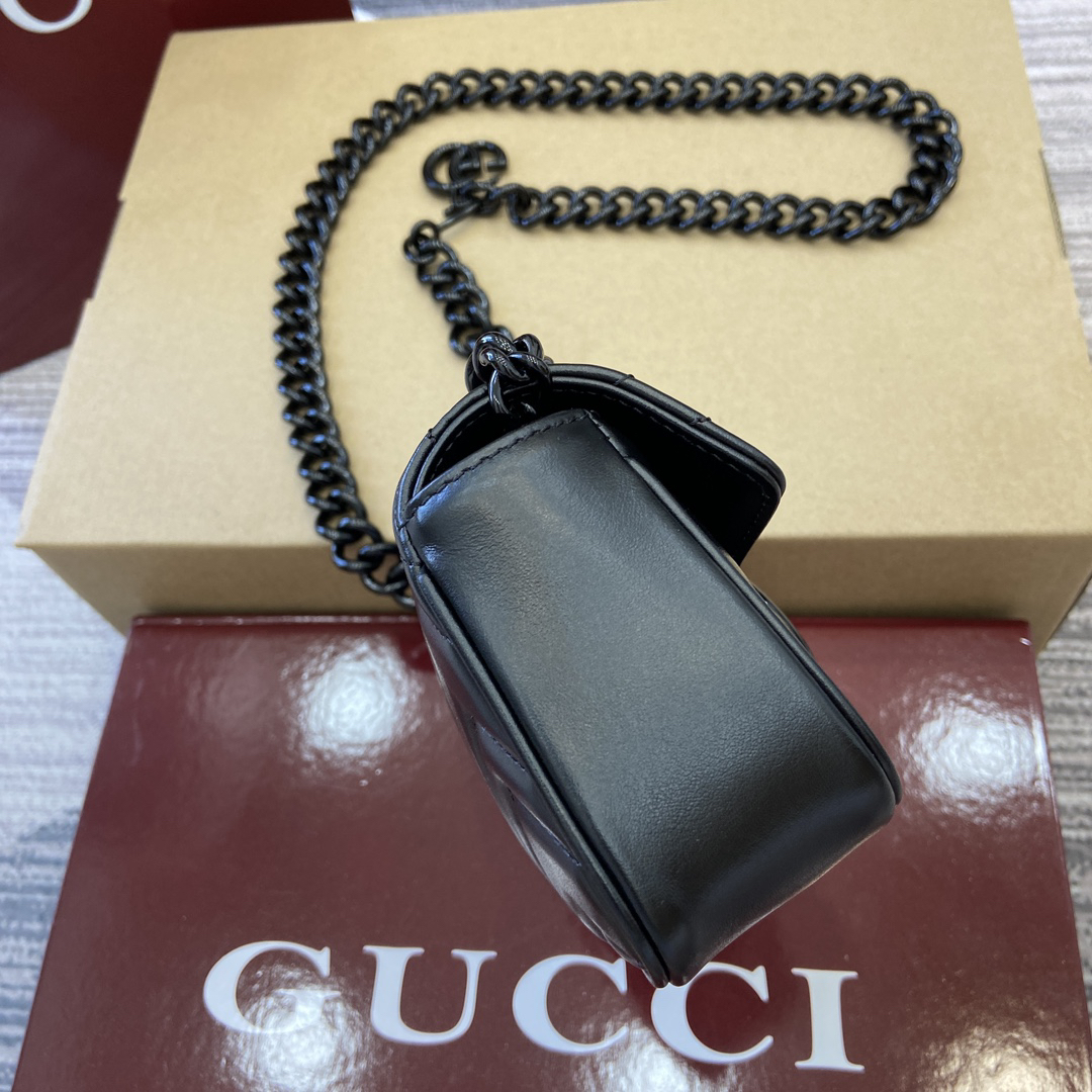 【699757 Black Italian Original Leather】gucci GG Marmont