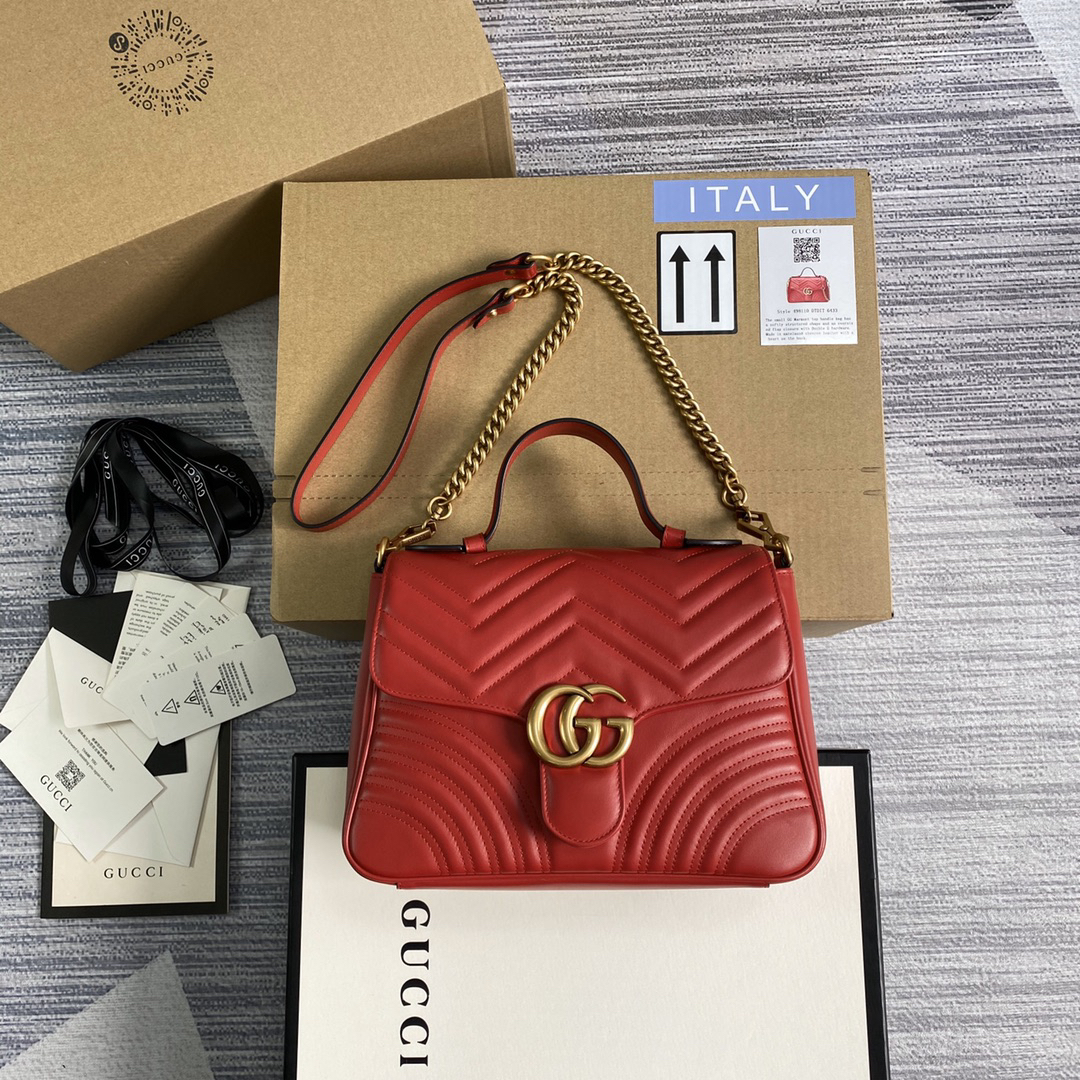 【498110 Red】gucci GG Marmont