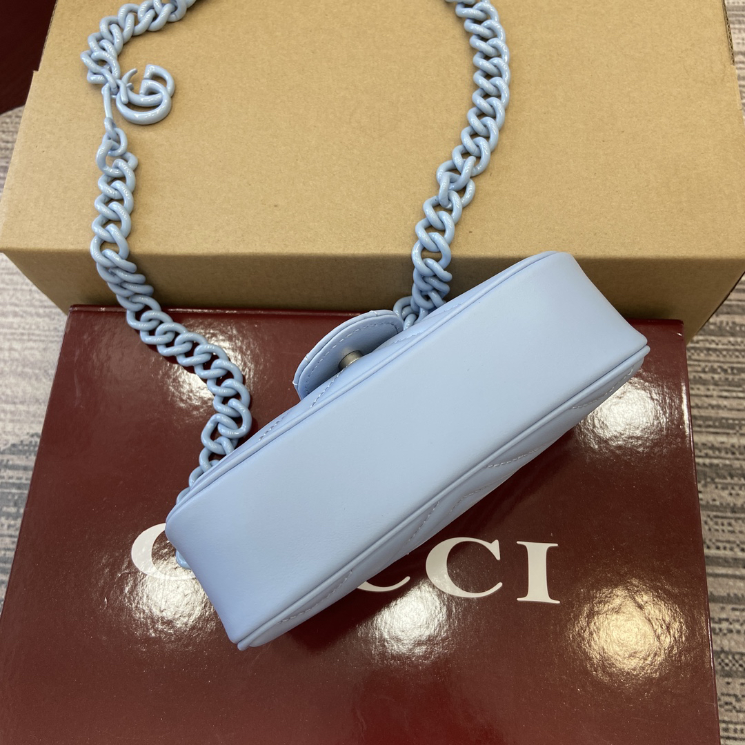 【699757 Blue Italian Original Leather】gucci GG Marmont