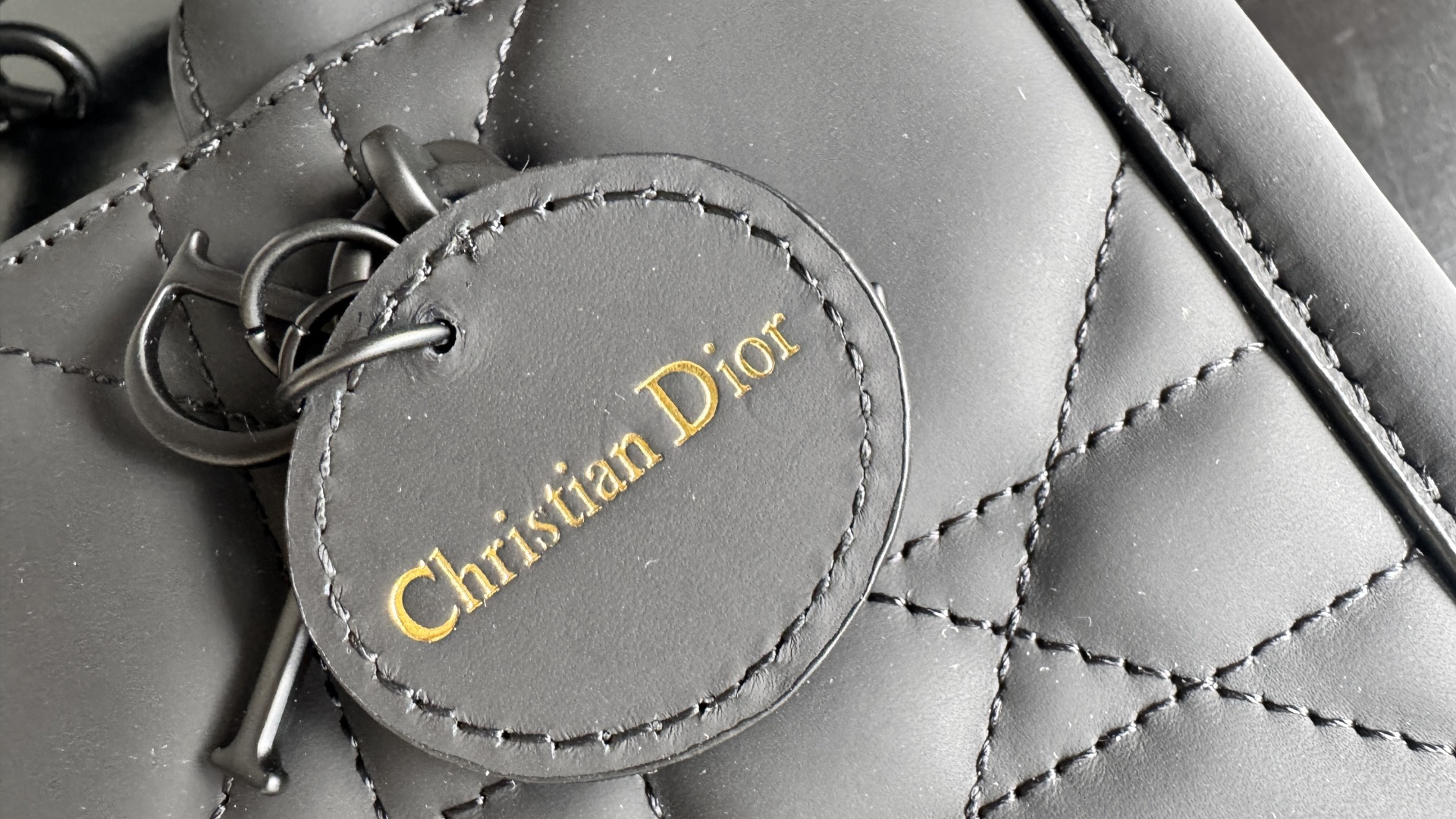 DIOR Book Tote Original leather, black, matte finish