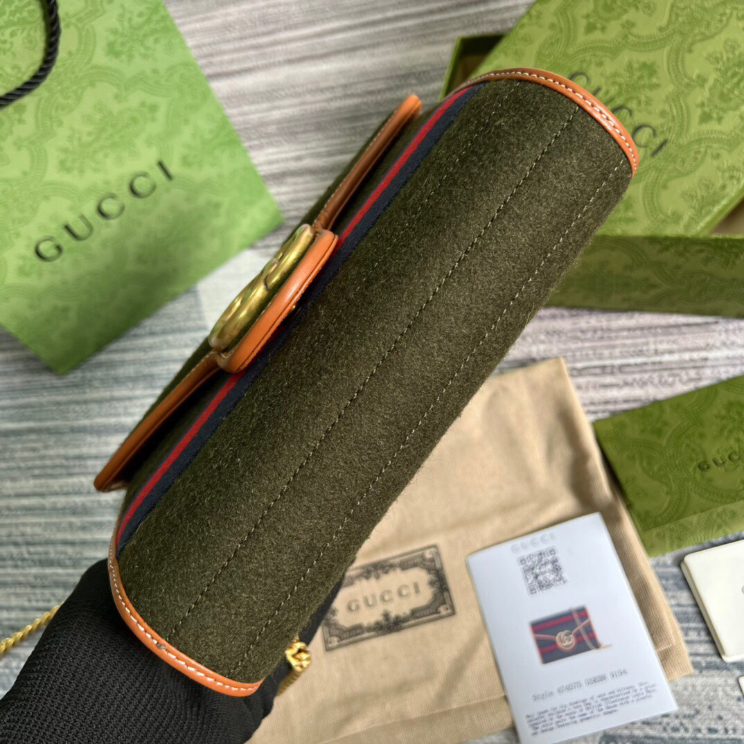 【474575 Olive Green】gucci GG Marmont