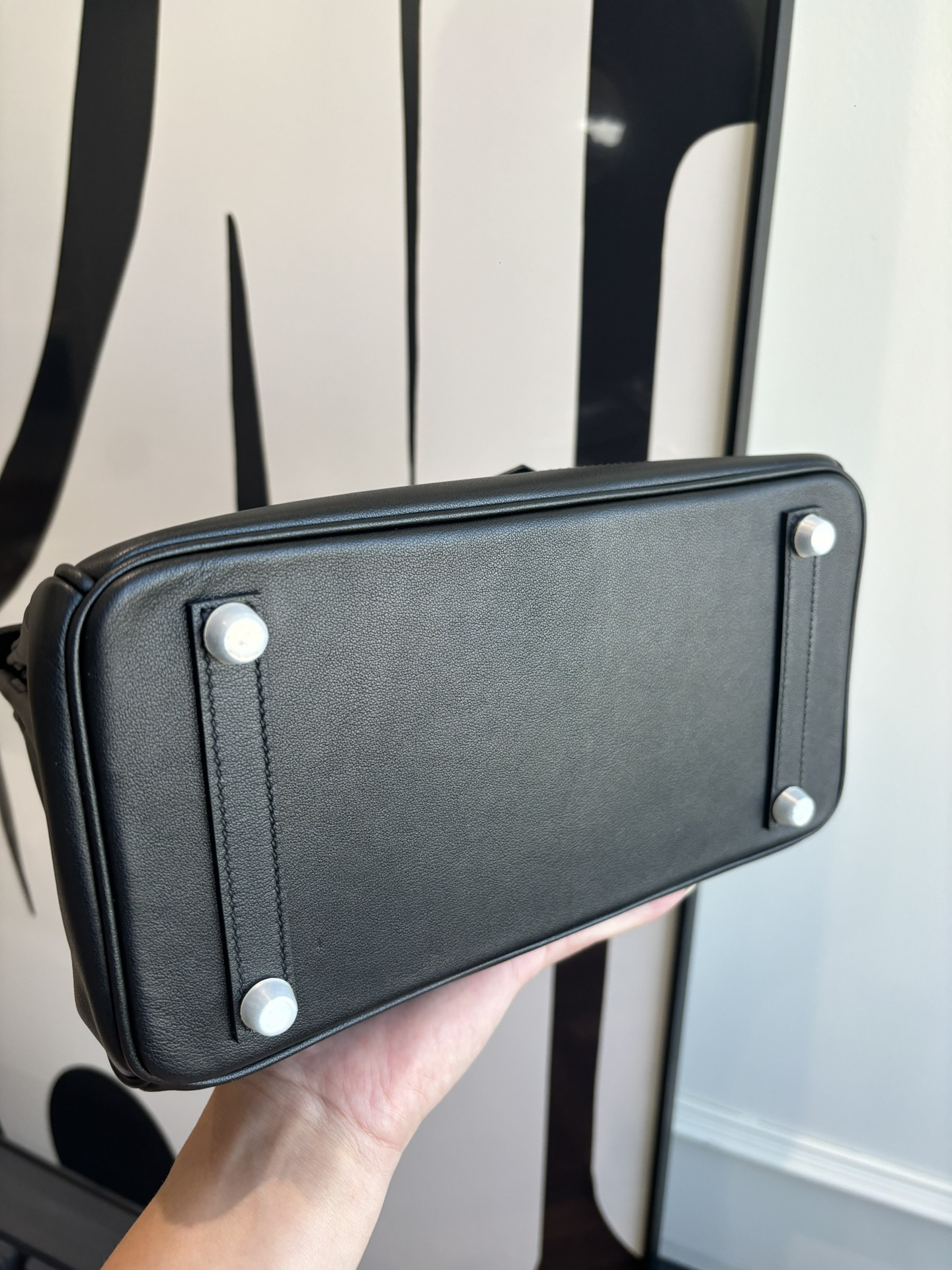 Hermès Birkin25 Black Silver