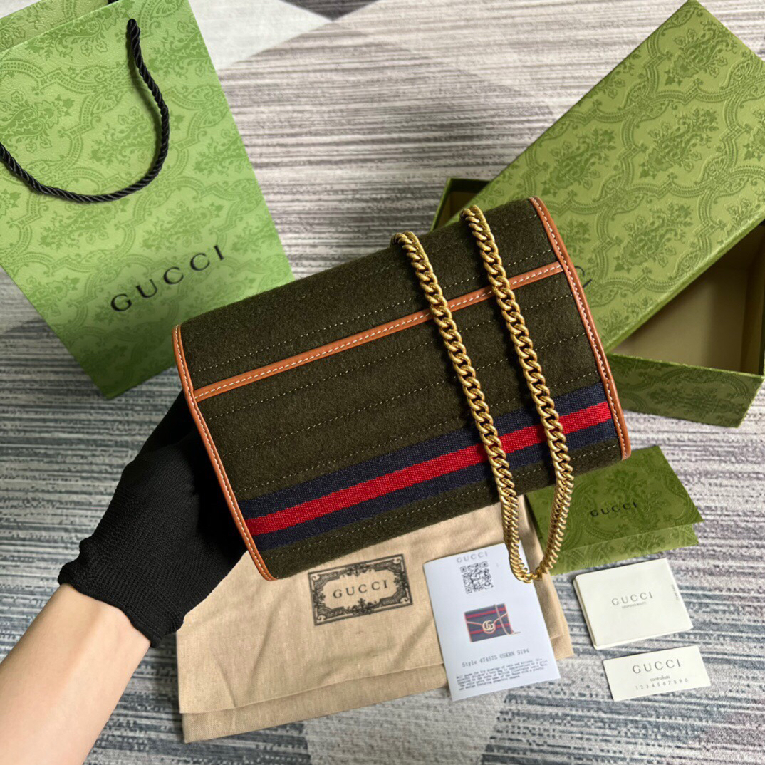 【474575 Olive Green】gucci GG Marmont