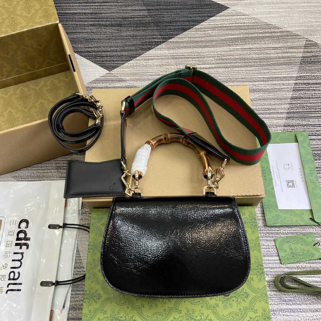 【675797 Black】gucci Bamboo 1947