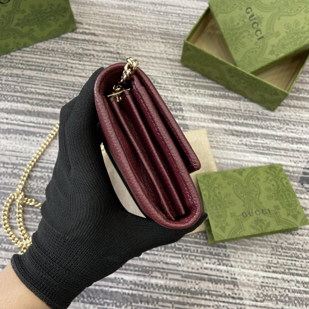 【652681 Wine Red Lychee Pattern Cowhide】gucci Jackie 1961
