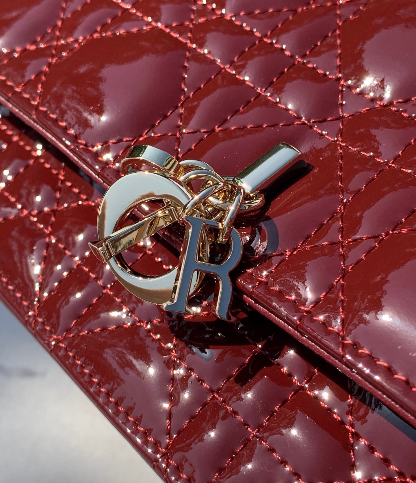 DIOR Lady Dior Woc Handle pearl chain bag