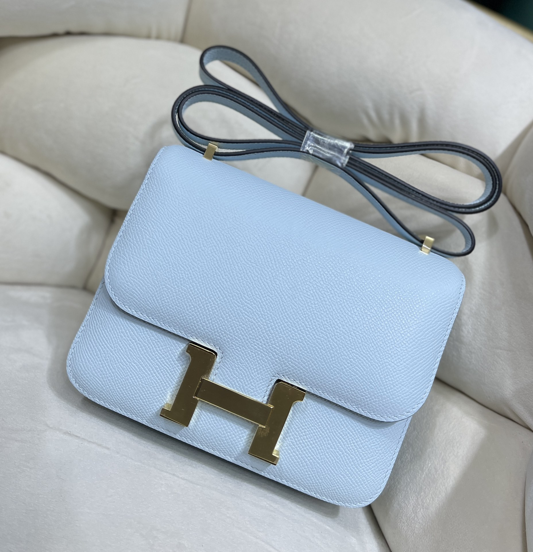 Hermès constance 19 cm Hazy Blue
