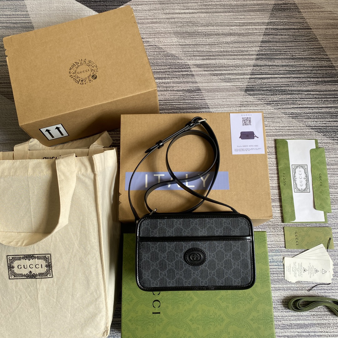 【658572 Black PVC】gucci GG Marmont