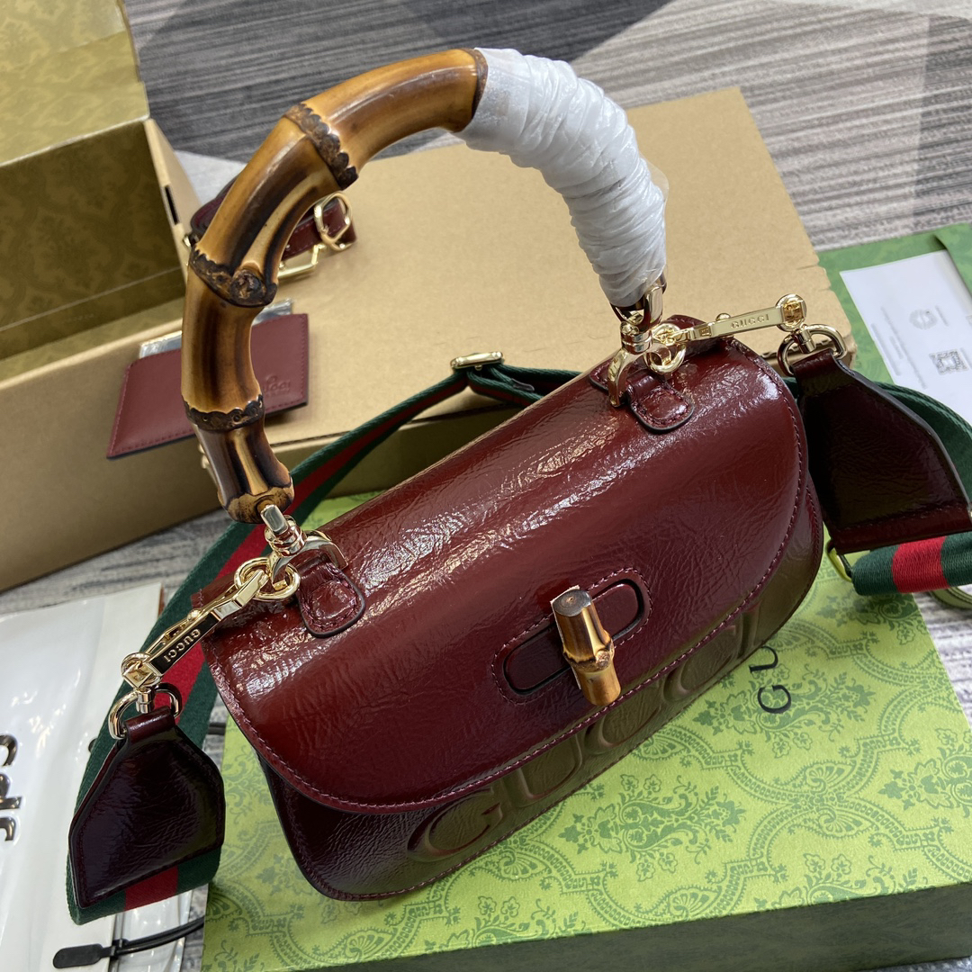 【675797 Deep Red】gucci Bamboo 1947