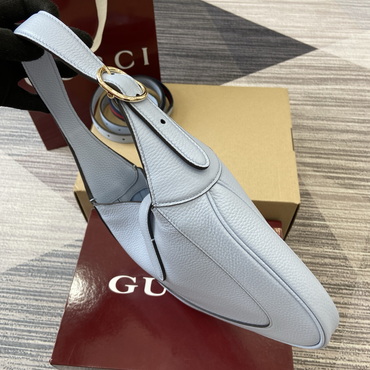 【810232 Light Blue Lychee Peel】gucci Jackie 1961