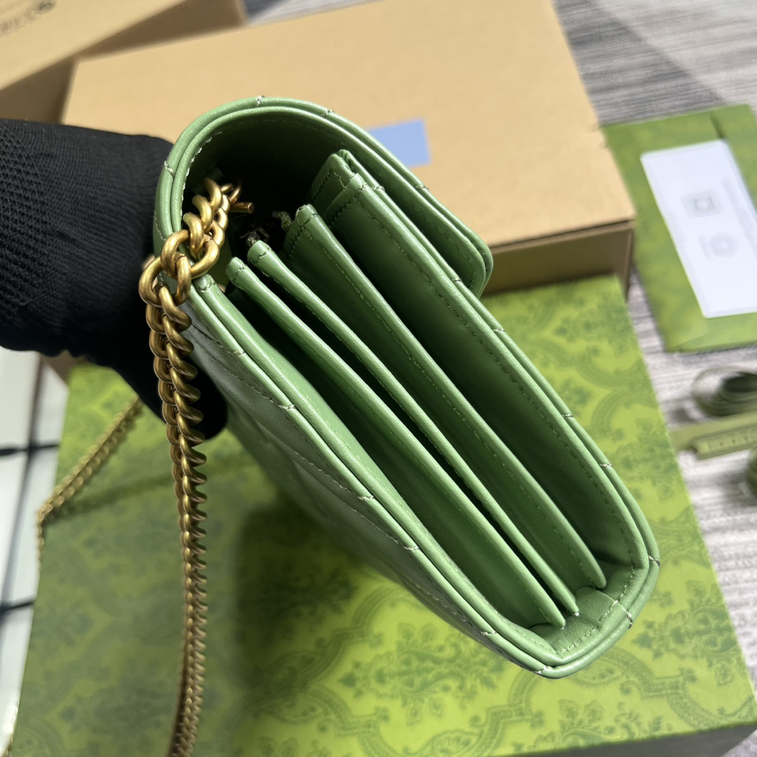 【474575 Greenish Grey】gucci GG Marmont