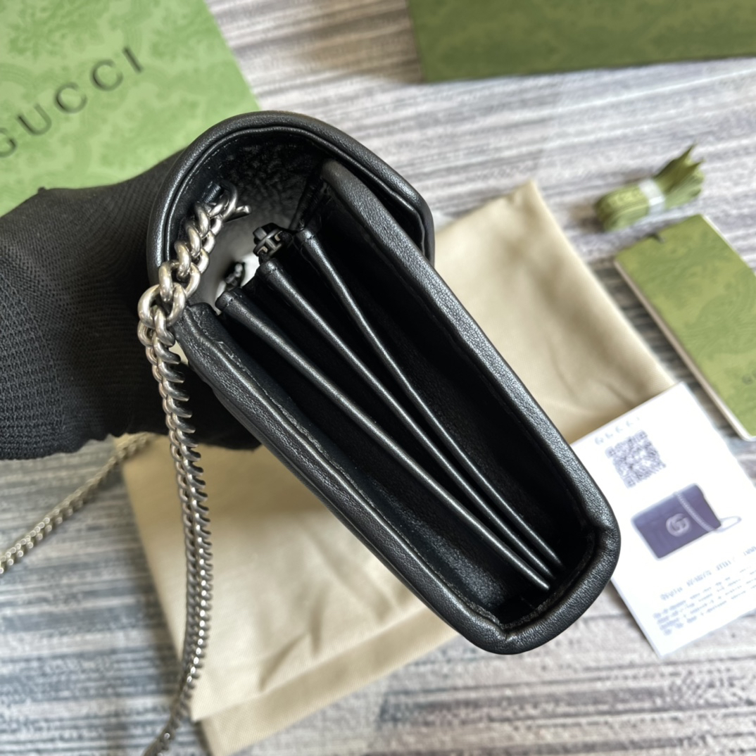 【474575 Black】gucci GG Marmont