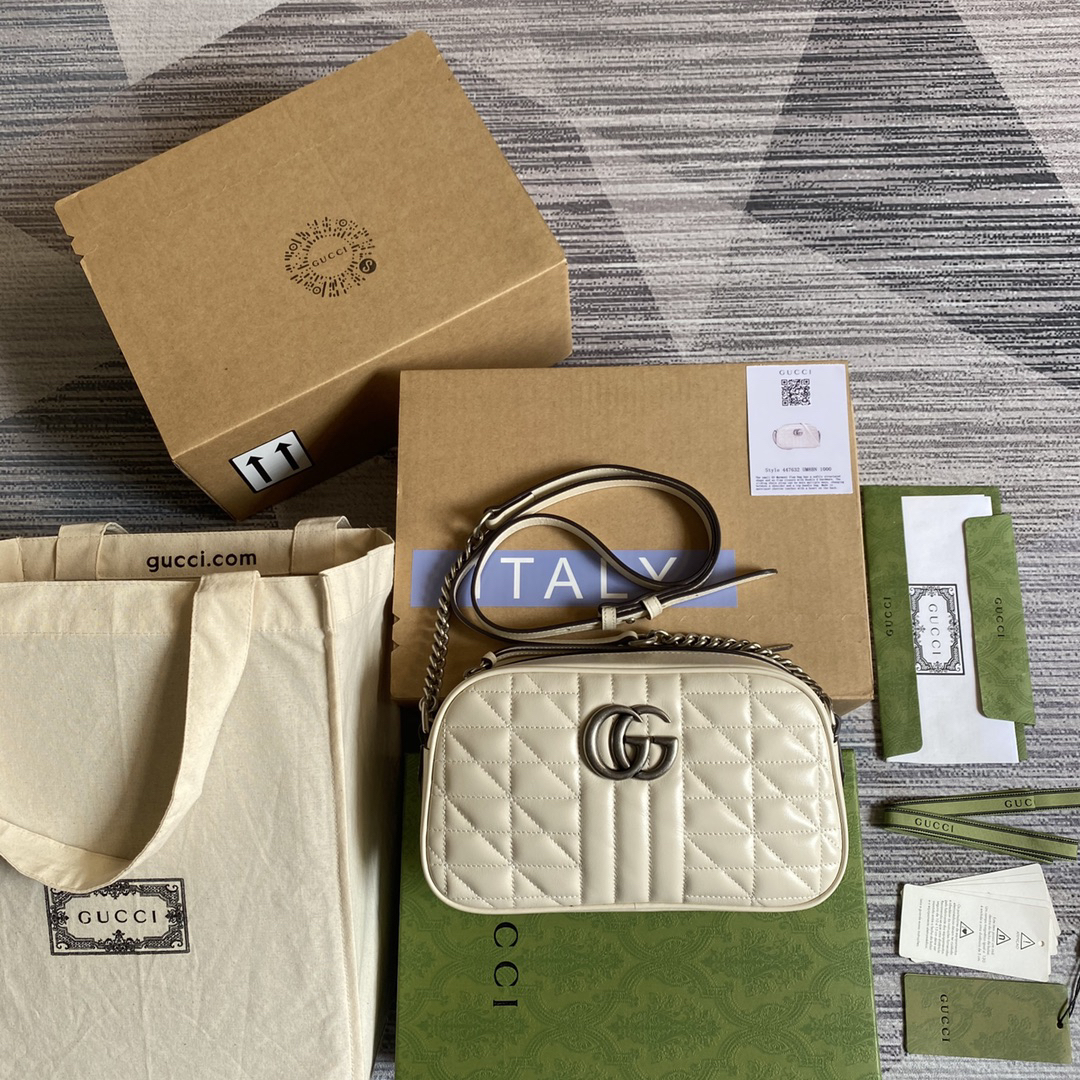 【447632 White】gucci GG Marmont