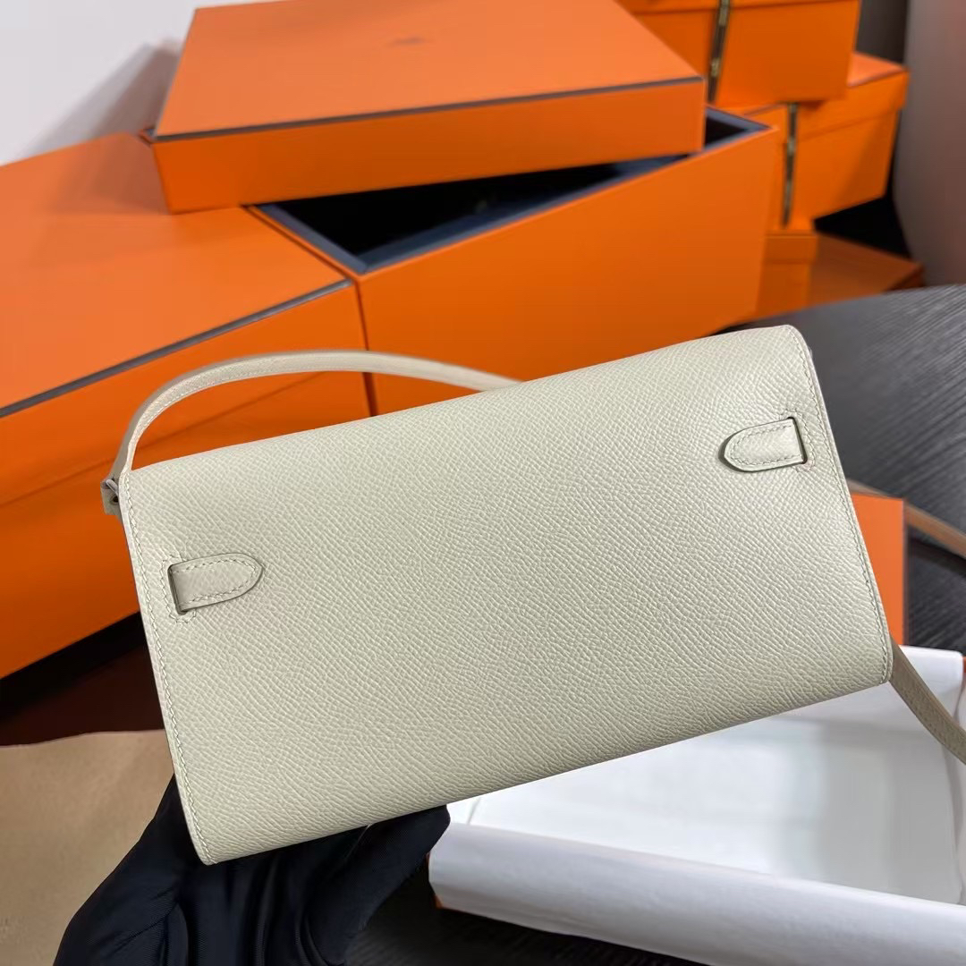 Hermès Kelly Messenger Bag milky white