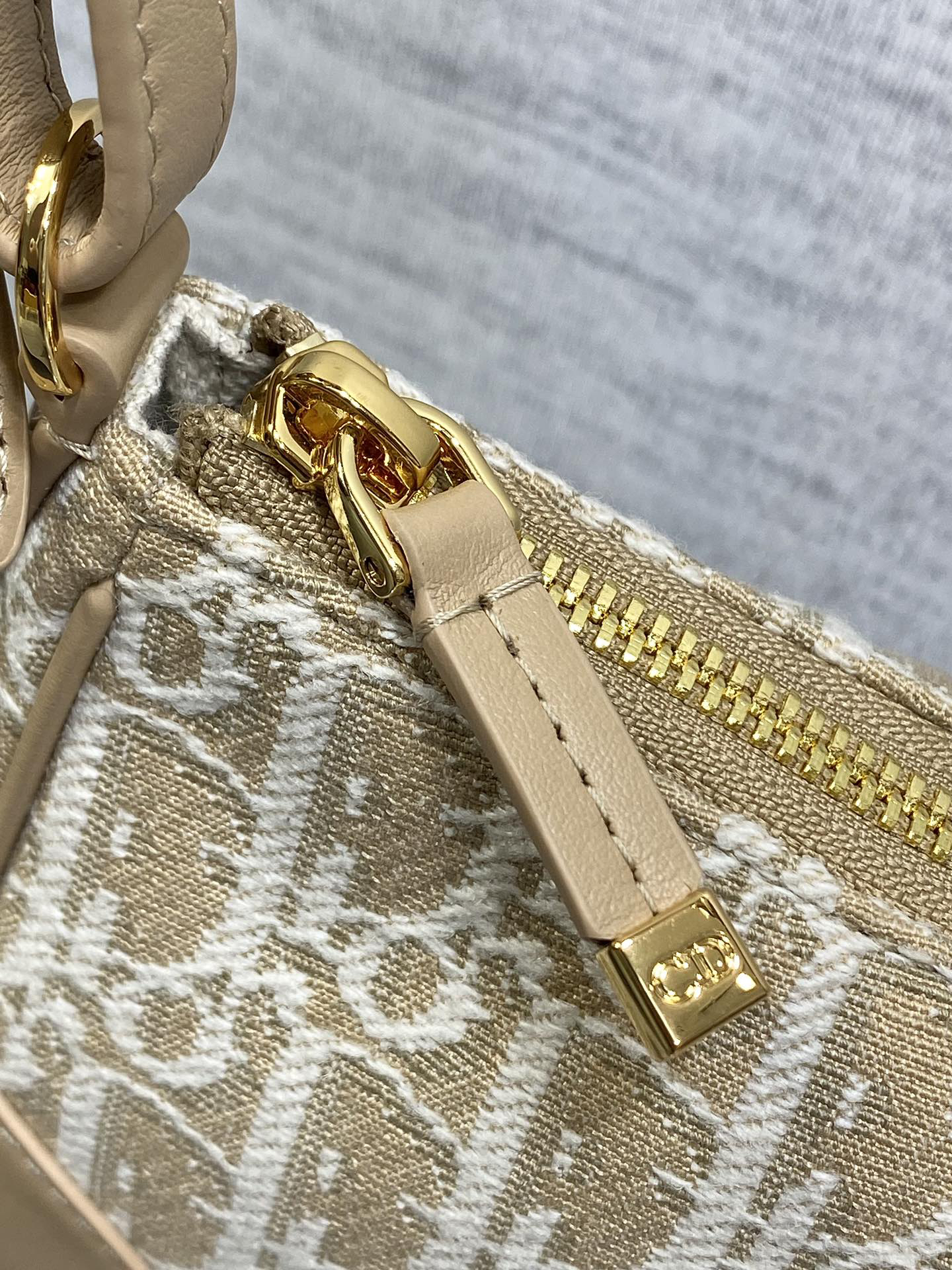 DIOR 30 Montaigne Sorghum grass effect checked fabric Cigale Mini Handbag