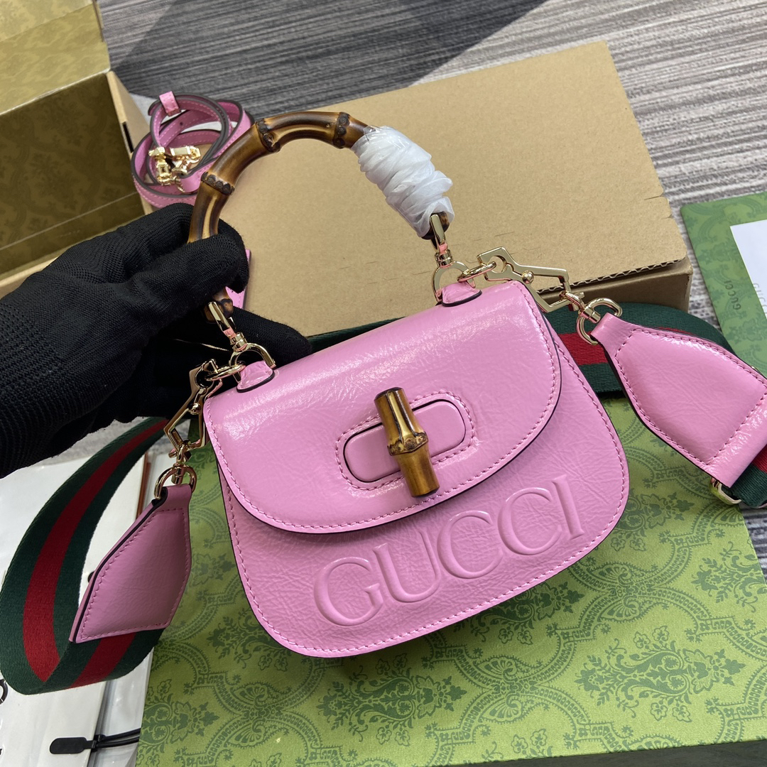 【786482 Pink】gucci Bamboo 1947