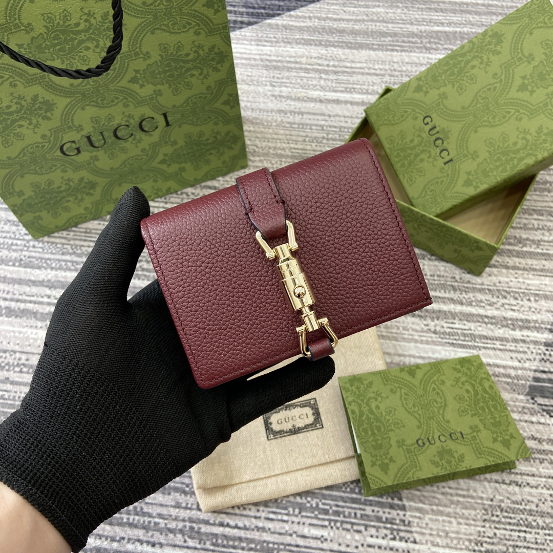【645536 Wine Red Lychee Pattern Cowhide】gucci Jackie 1961