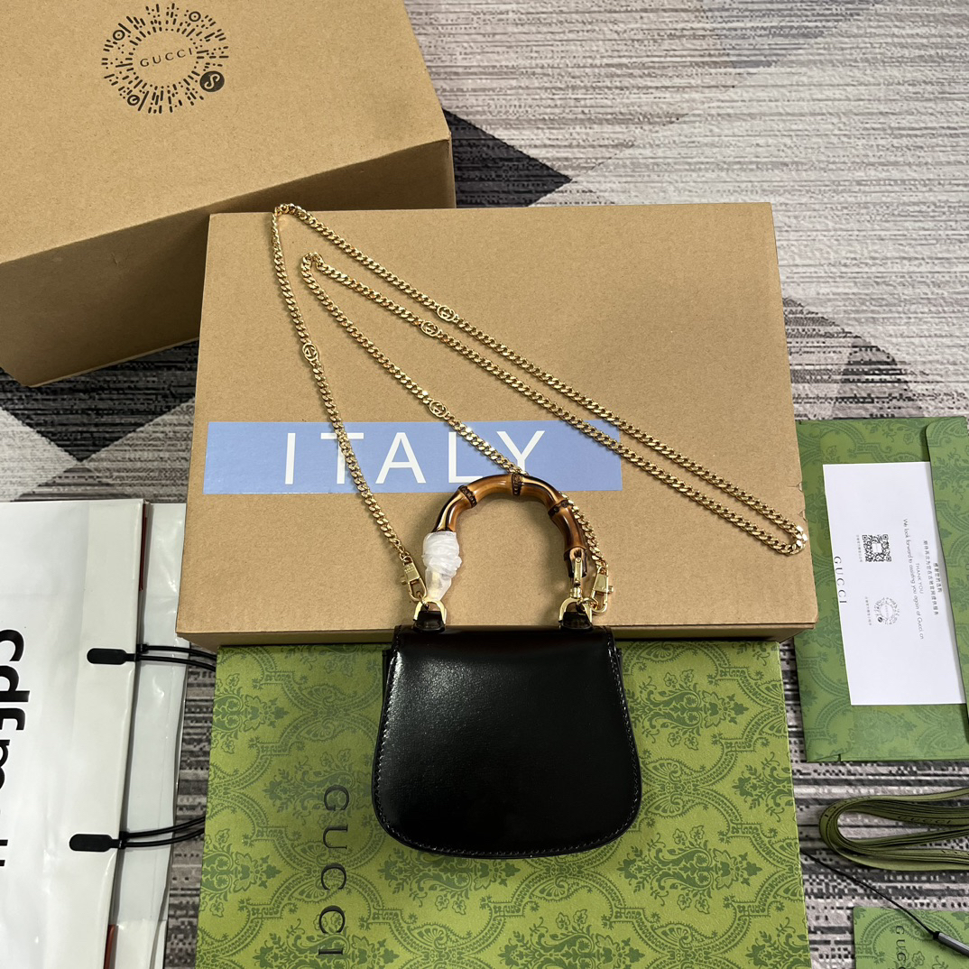 【760246 Black】gucci Bamboo 1947