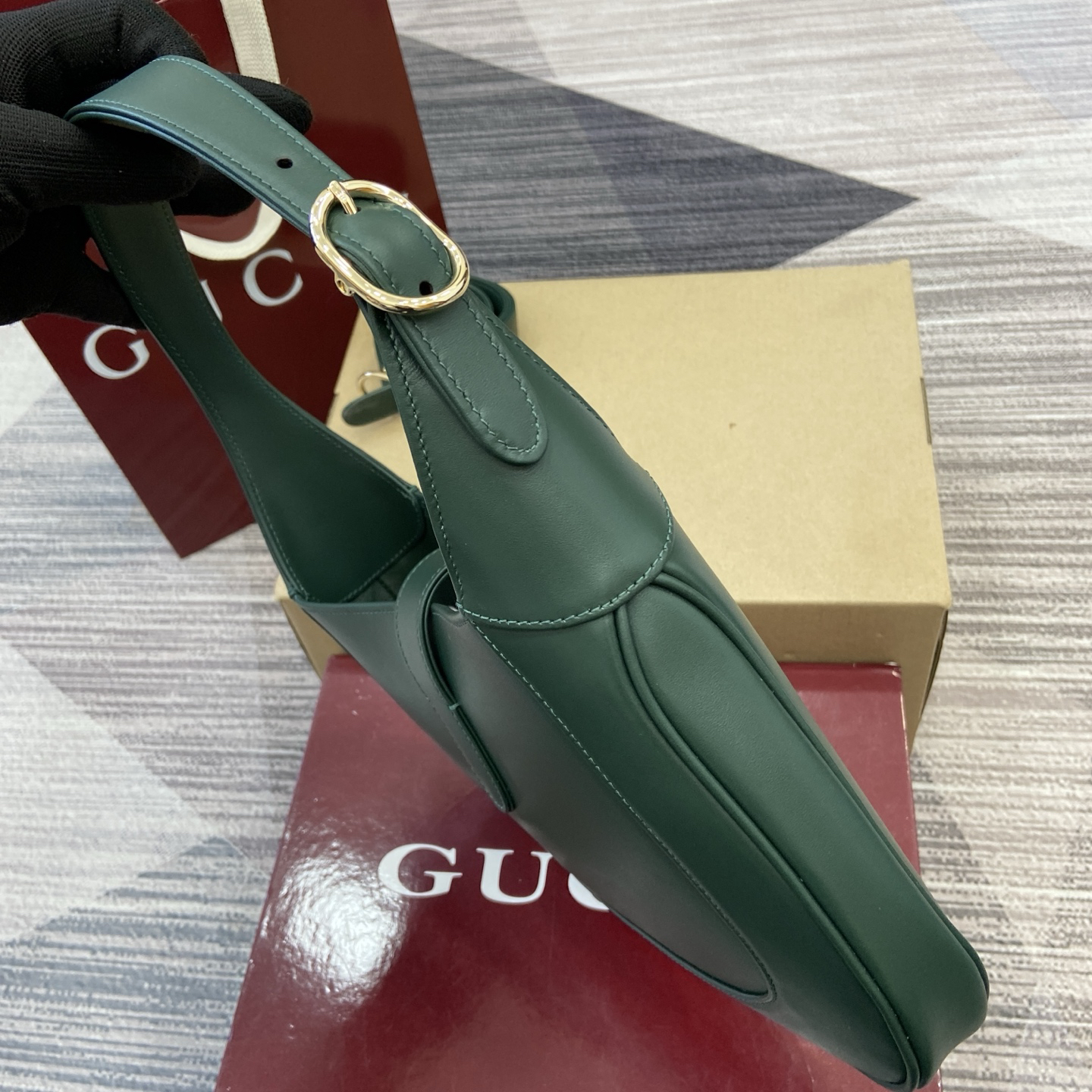 【820415 Dark green full leather】gucci Jackie 1961