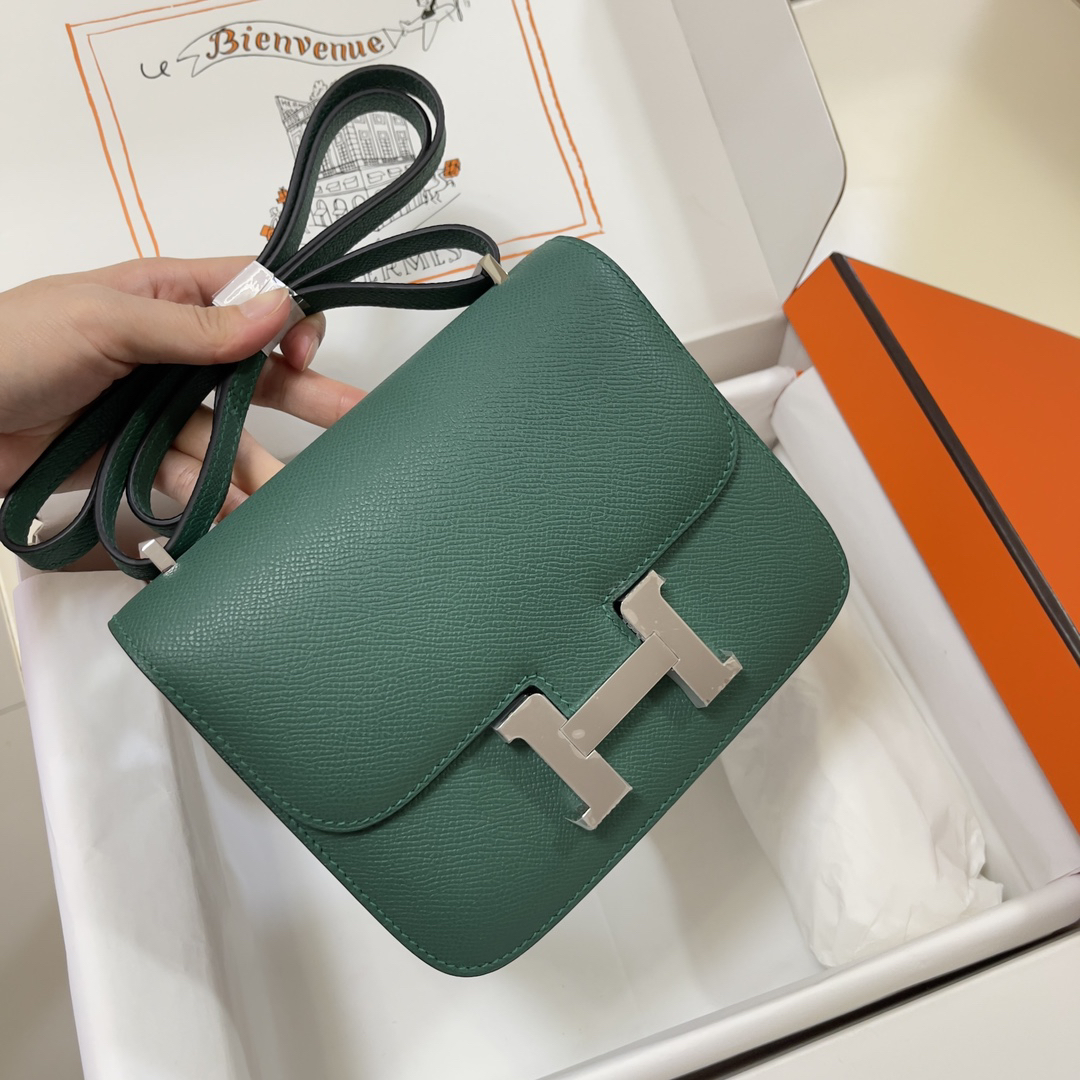 Hermès Constance 19cm Green Peacock Color