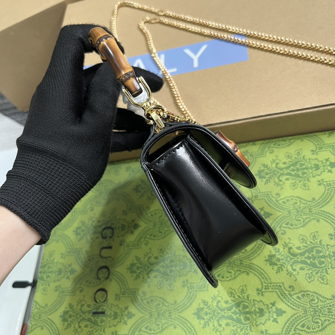 【760246 Black】gucci Bamboo 1947