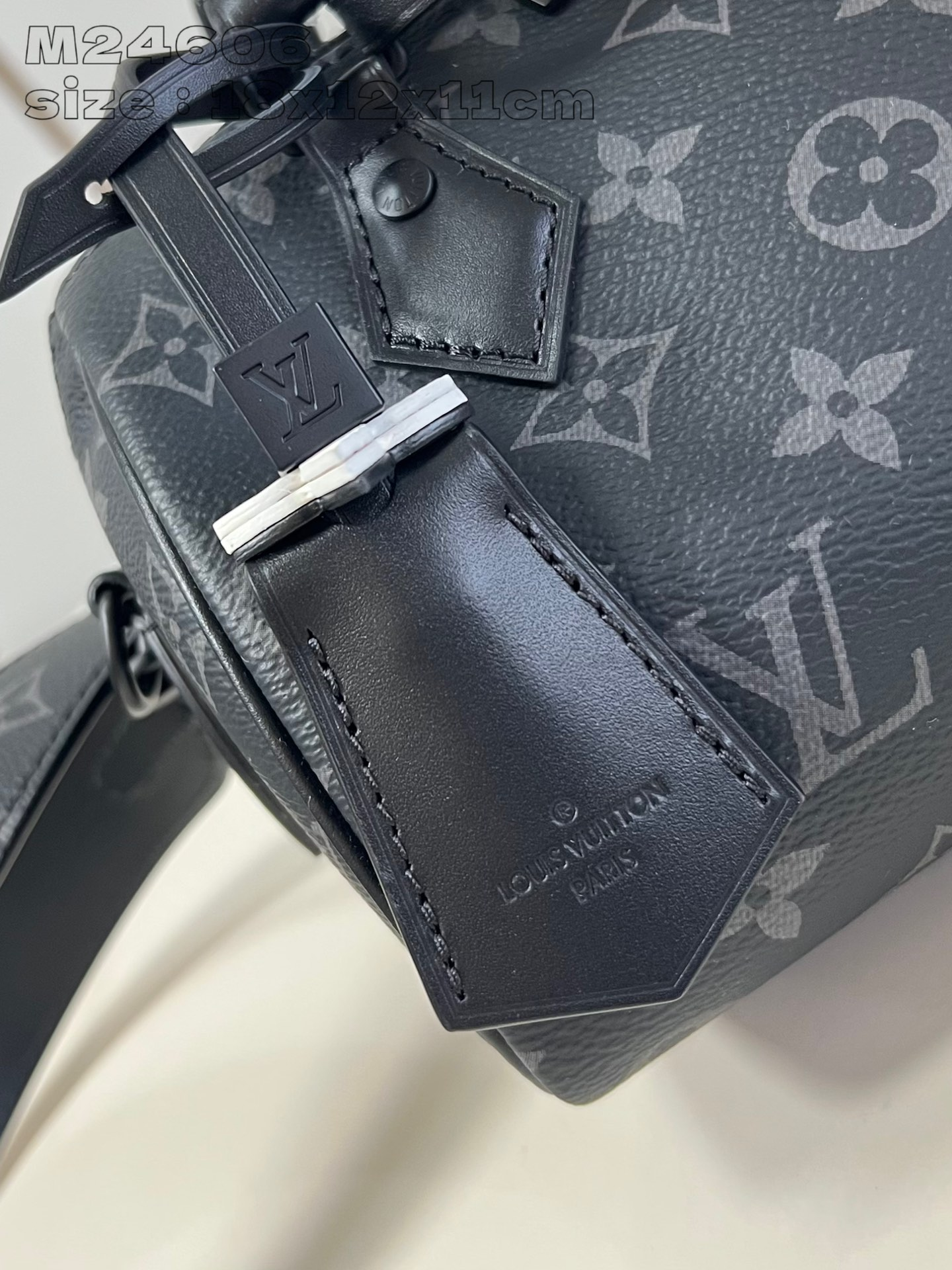 【 M24606 】LV Speedy 18 Black flowers handbag
