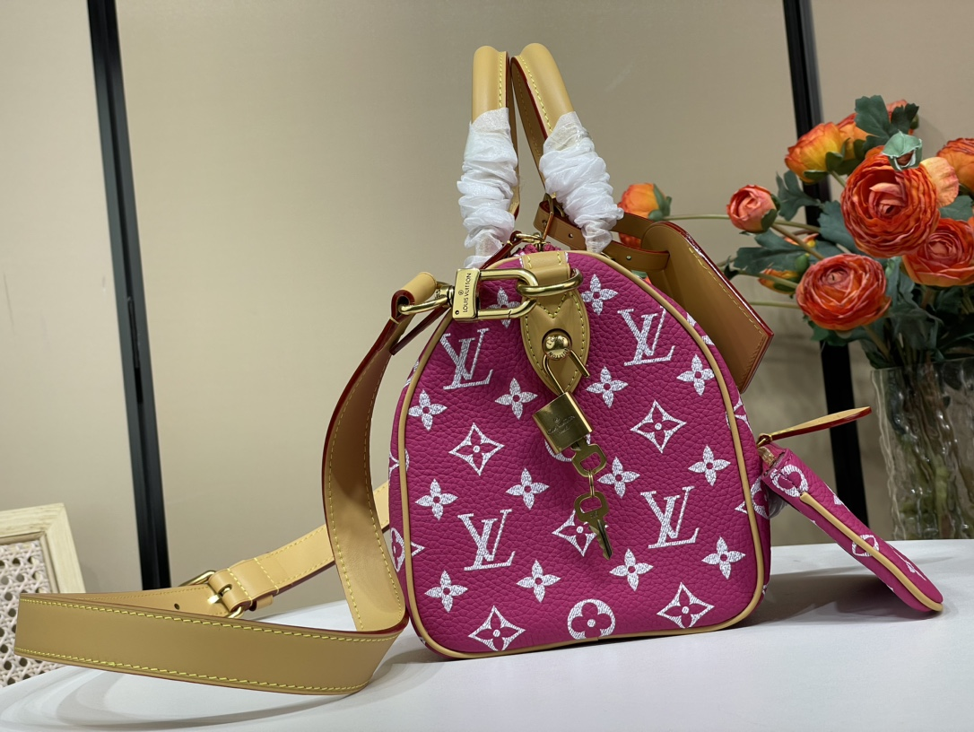 【 M11562 Plum Purple 】LV Speedy  P9 BANDOULIÈRE25 handbag