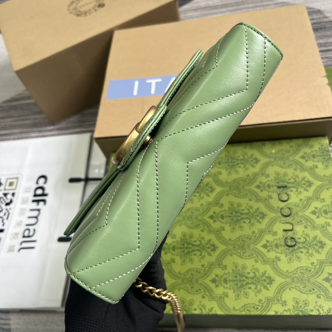 【474575 Greenish Grey】gucci GG Marmont