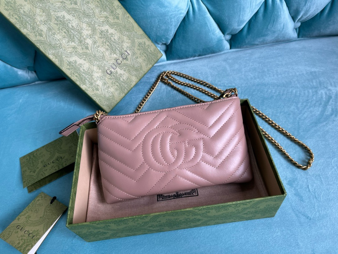 【443447 Milk Tea Color Full Leather】gucci GG Marmont