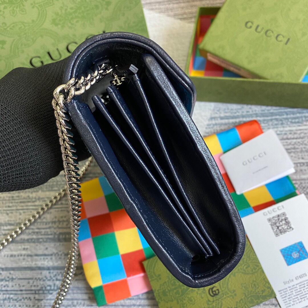 【474575 Blue Canvas】gucci GG Marmont