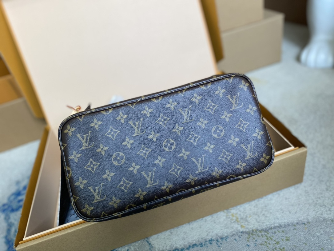 【 M41177 】LV Neverfull Medium-sized handbag Old-fashioned rose red