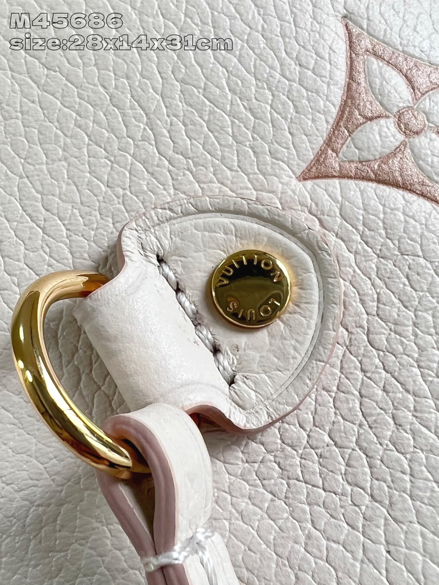 【M45686 Cream printing 】LV Neverfull Medium-sized handbag