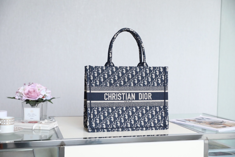 DIOR Book Tote blue Oblique pattern