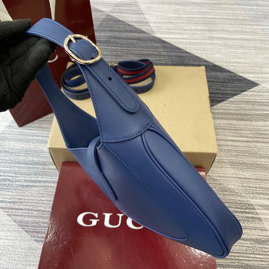 【810232 Dark Blue Full Leather】gucci Jackie 1961