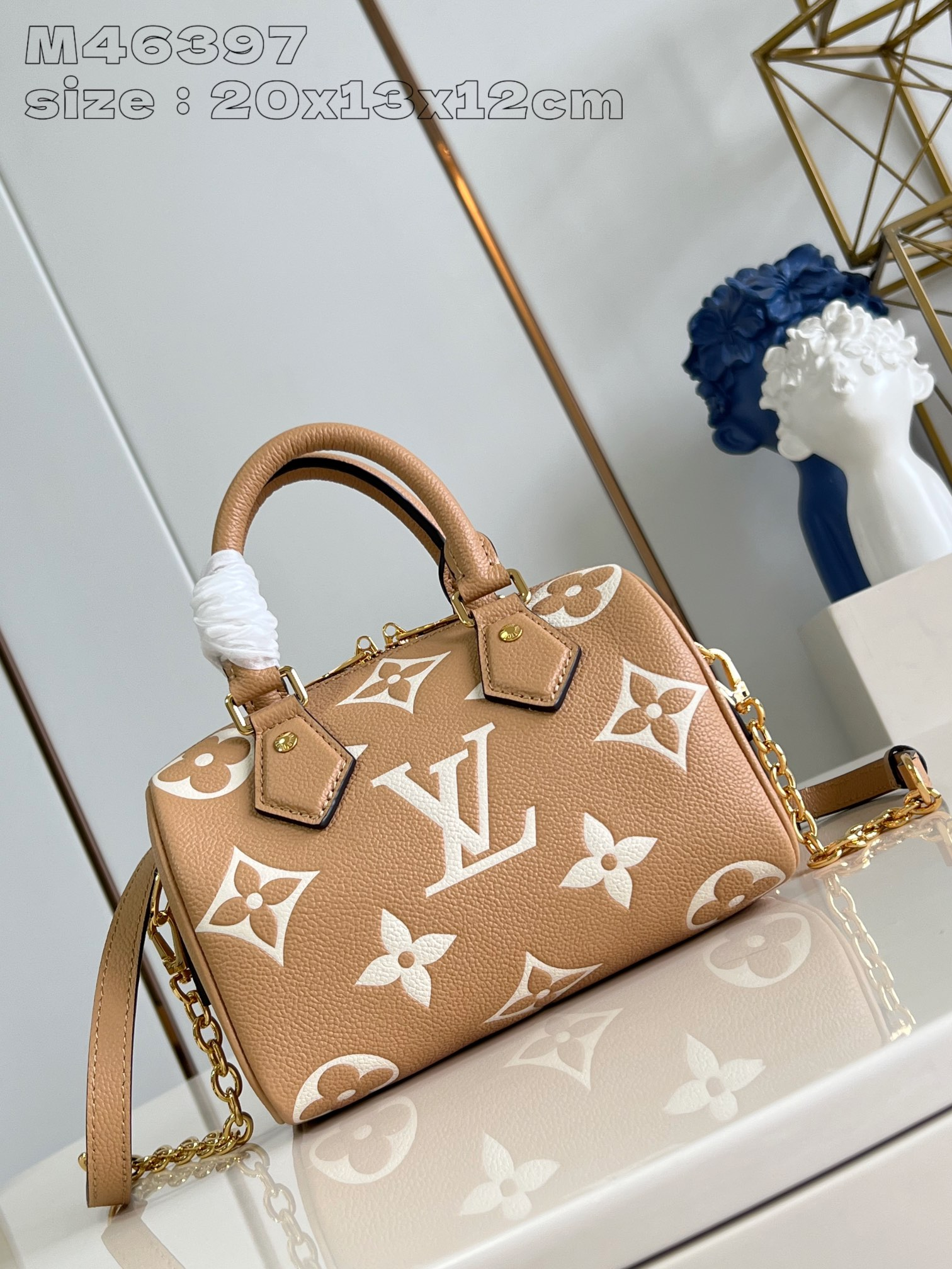 【 M46397 Light Yellow Screen Printing 】LV Speedy Bandoulière 20 handbag