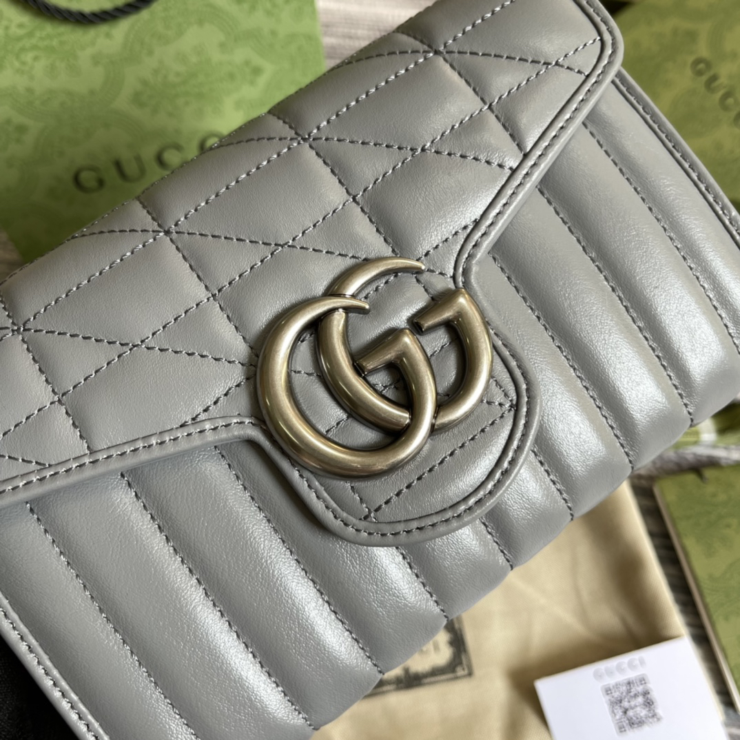 【474575 Grey】gucci GG Marmont