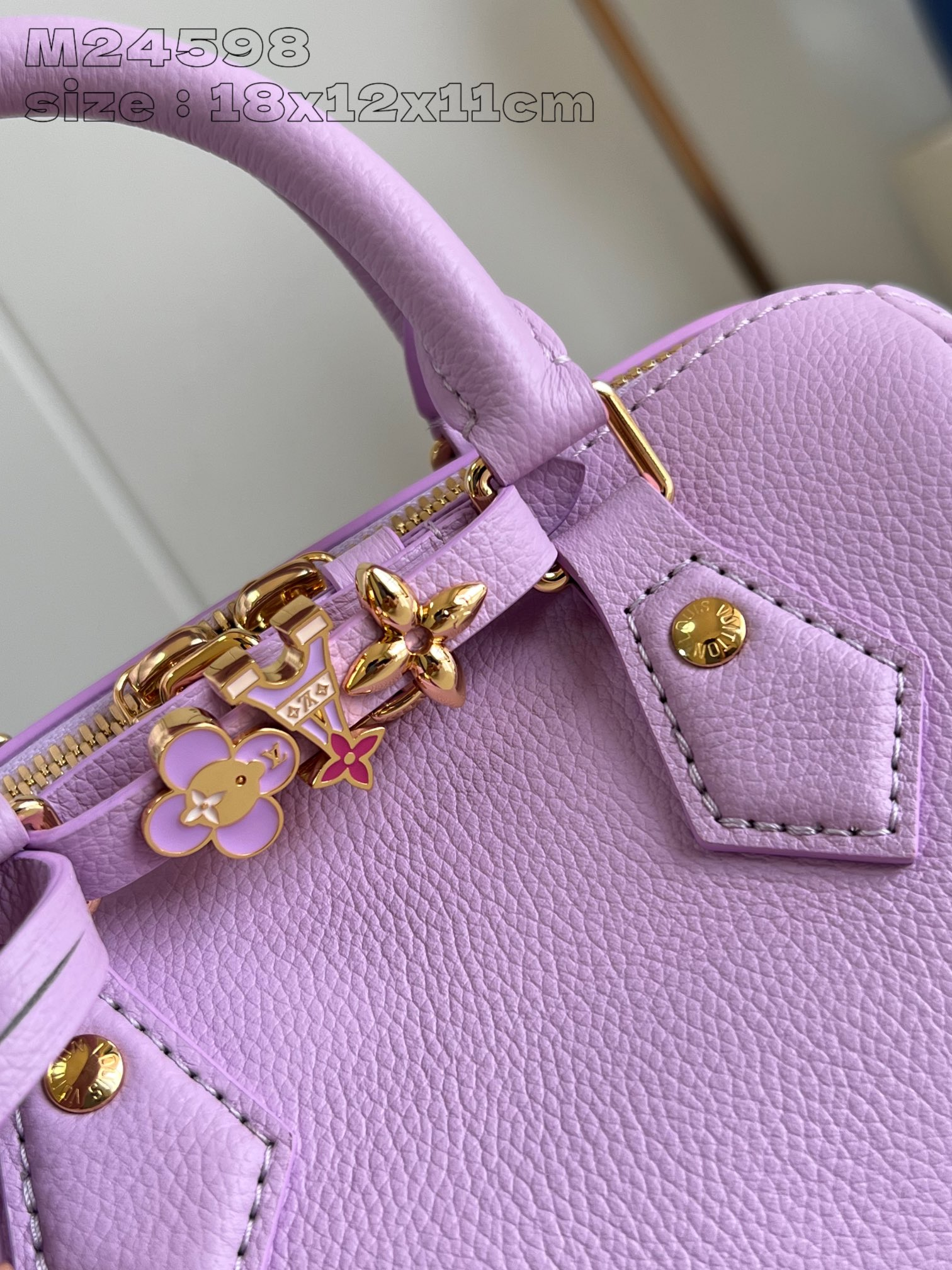 【 M24598 】LV Speedy 18 handbag purple