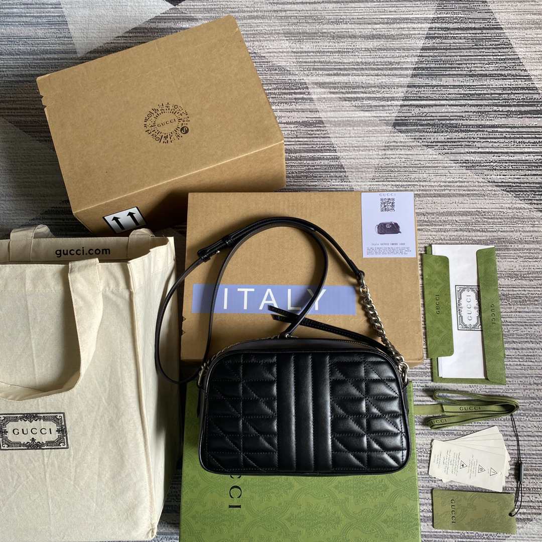 【447632 Black】gucci GG Marmont