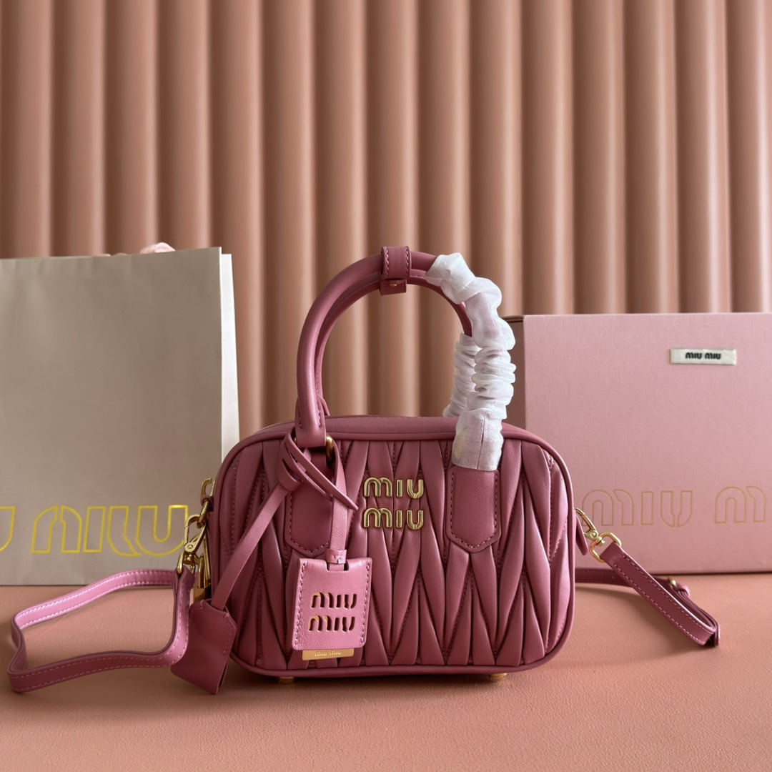 【5BB123 Pink】miumiu Arcadie 