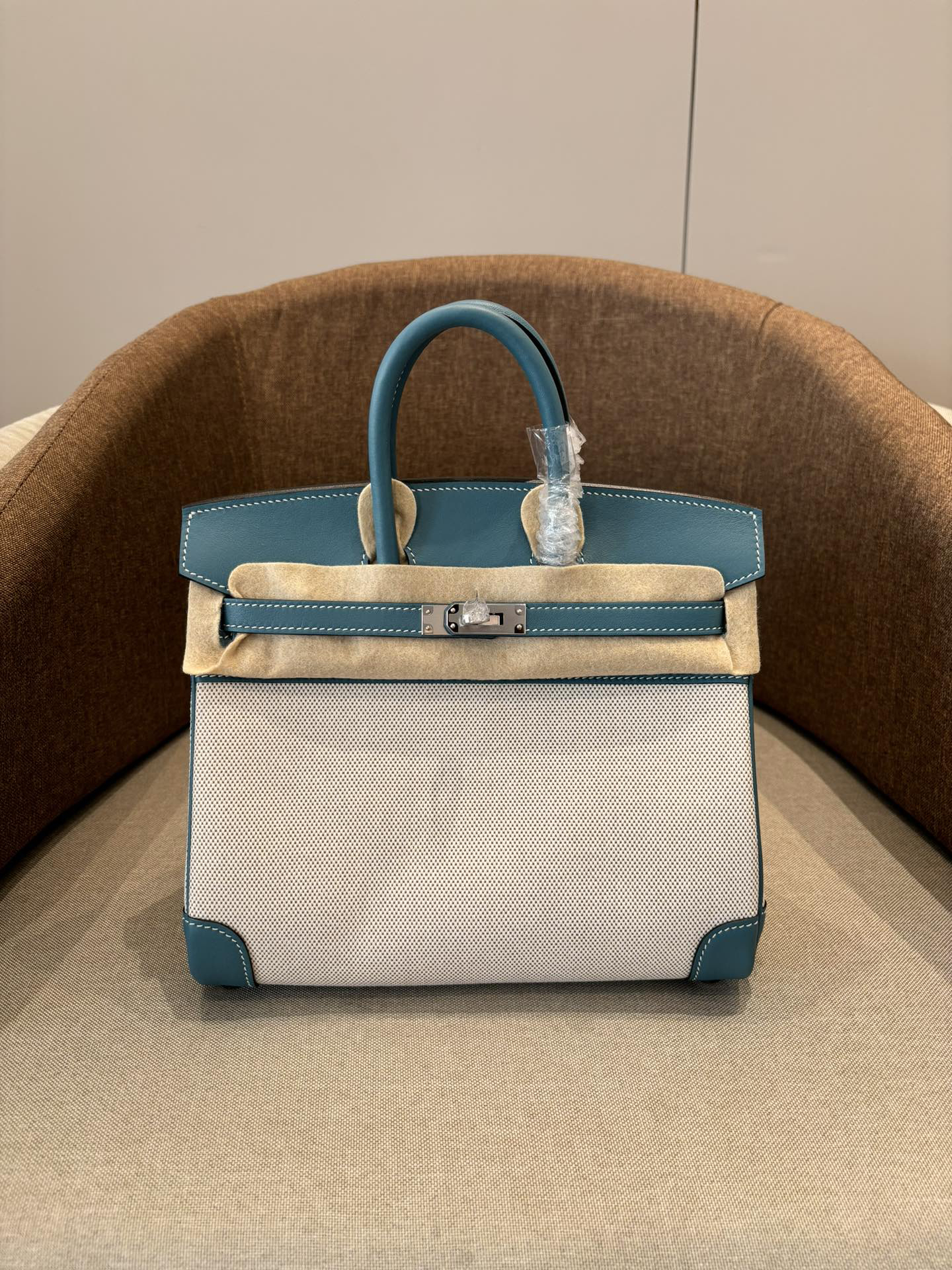 Hermès Birkin 25-30 Gold and silver buttons