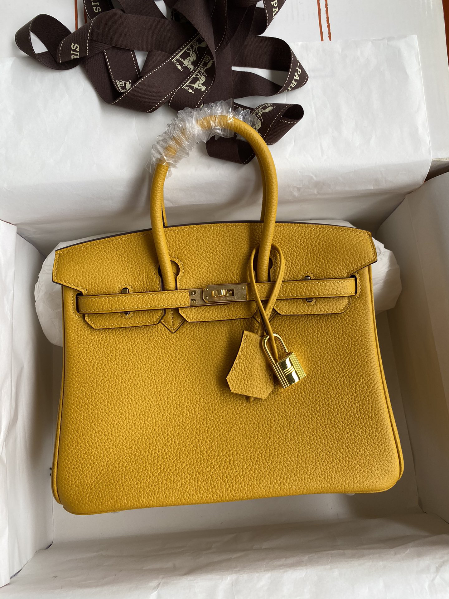 Hermès Birkin 25 yellow amber