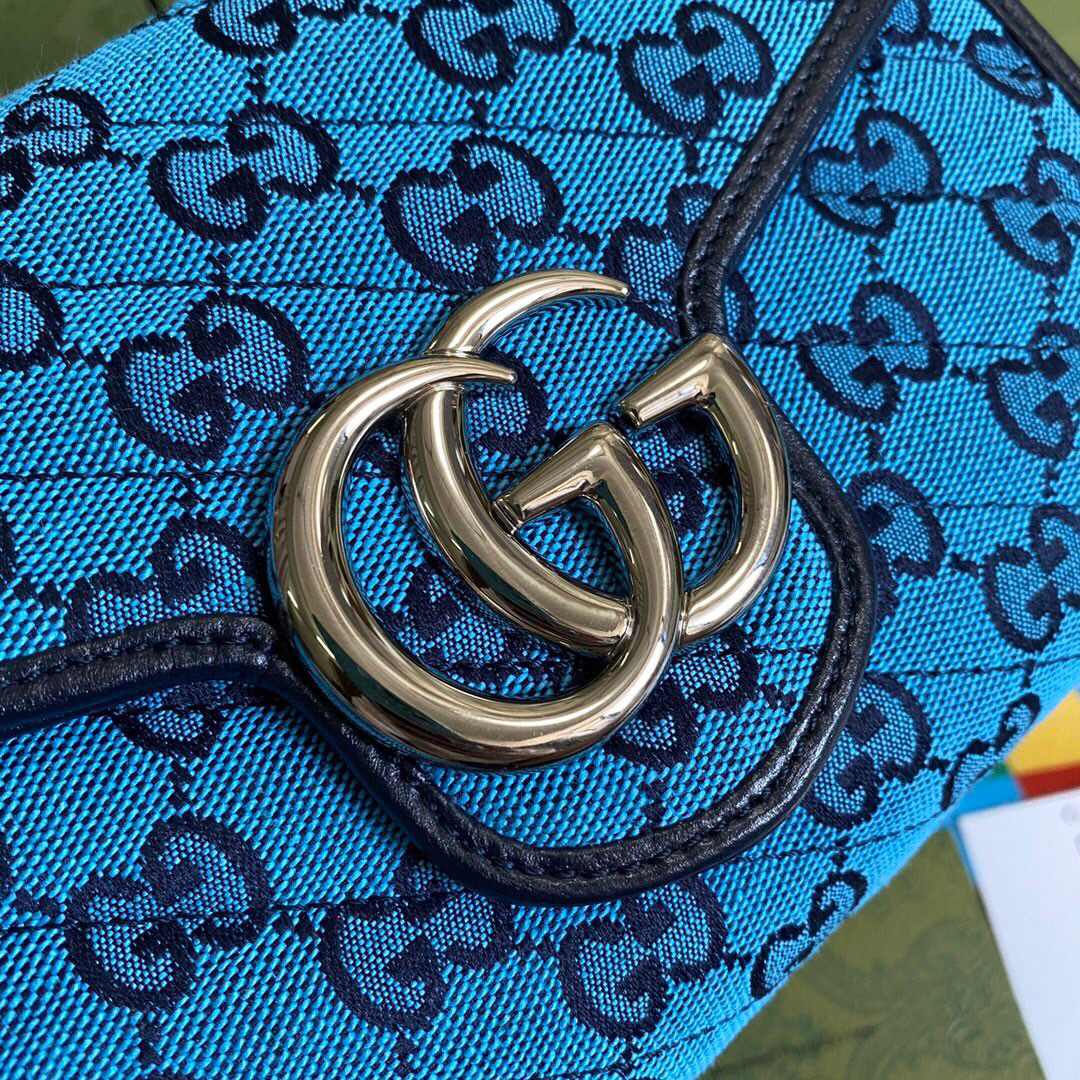 【474575 Blue Canvas】gucci GG Marmont